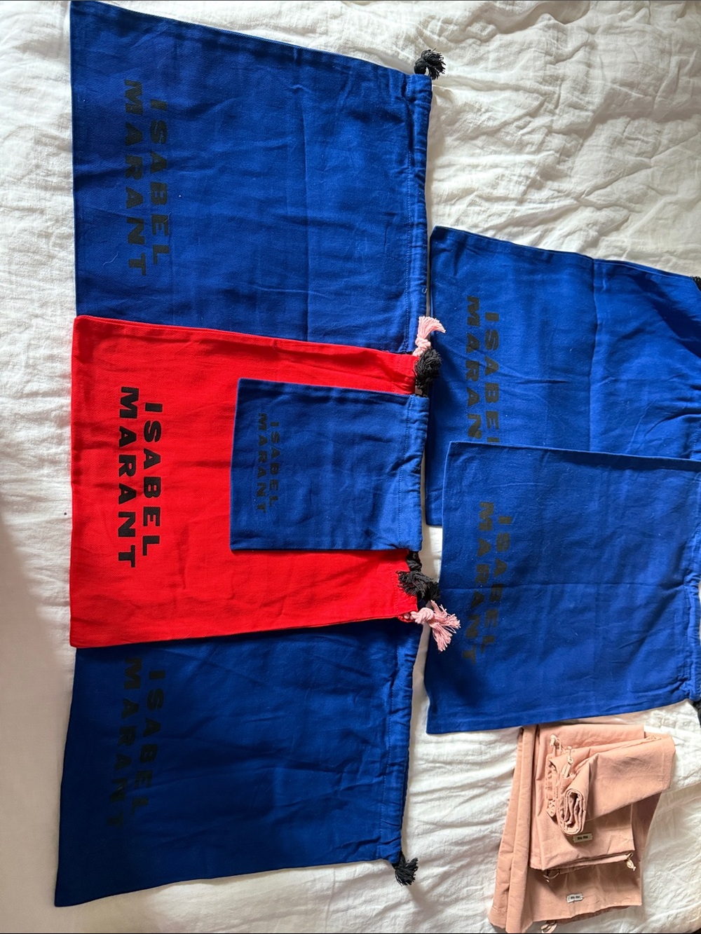 Isabel Marant Blue and Red Dust Bags Set - Picture 8 of 8